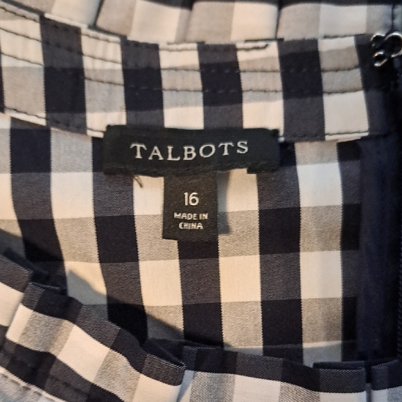 Talbots Gingham Black and White Mini Dress - Picture 4 of 4